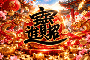 招財進寶と黄金龍の祝祭景観
